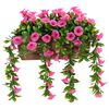 vidaXL Sztuczne Kwiaty Purpurowy czerwony 55 x 20 x 55 cm PE i stal