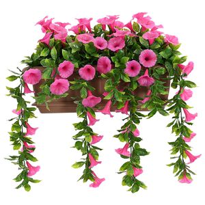 vidaXL Sztuczne Kwiaty Purpurowy czerwony 55 x 20 x 55 cm PE i stal
