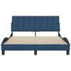 vidaXL Rama ł&oacute;żka bez materaca, Hanko, niebieska, 140x200 cm, obita tkaniną