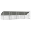 vidaXL Klatka dla kur 4 szt. Srebrny 800 x 200 x 200 cm