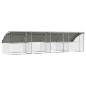 vidaXL Klatka dla kur 4 szt. srebrny 800 x 200 x 200 cm