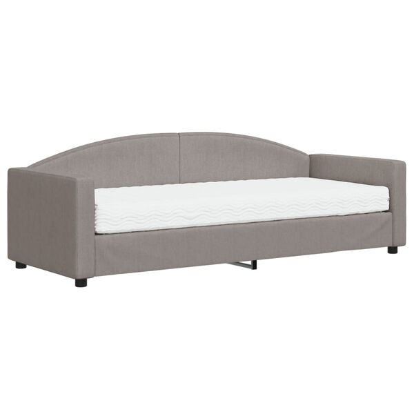 vidaXL Sofa z materacem do spania, kolor taupe, 80x200 cm, tkanina