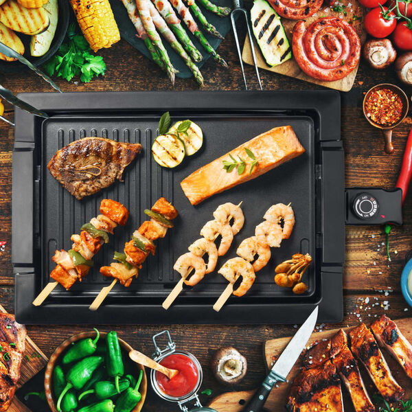 Bestron Grill stołowy ABBQ2000S, 2000 W, inox