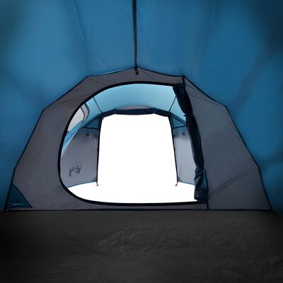 vidaXL Namiot kempingowy, 4-os., niebieski, 360x135x105 cm, tafta 185T