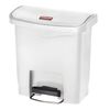 Rubbermaid Kosz z pedałem Slim Jim, 15 L, biały