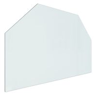 vidaXL Panel kominkowy, szklany, sześciokątny, 80x50 cm