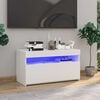 vidaXL Szafka pod TV z oświetleniem LED, biała, 75x35x40 cm