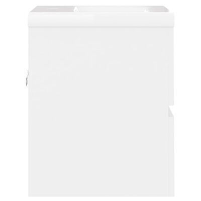 vidaXL Szafka z wbudowaną umywalką, biała, płyta wiórowa
