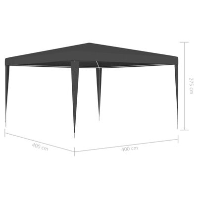 vidaXL Namiot imprezowy, 4x4 m, antracytowy, 90 g/m²