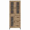 vidaXL Highboard z szufladą Dąb rzemieślniczy 69,5 x 34 x 180 cm