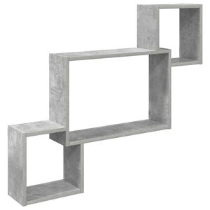 vidaXL P&oacute;łka ścienna Do montażu na ścianie Szary 91,5 x 15 x 76 cm