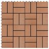 vidaXL Płytka Tarasowa 11 pcs Brązowy 30 x 30 cm