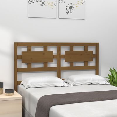 vidaXL Wezgłowie łóżka, miodowy brąz, 205,5x4x100 cm, drewno sosnowe