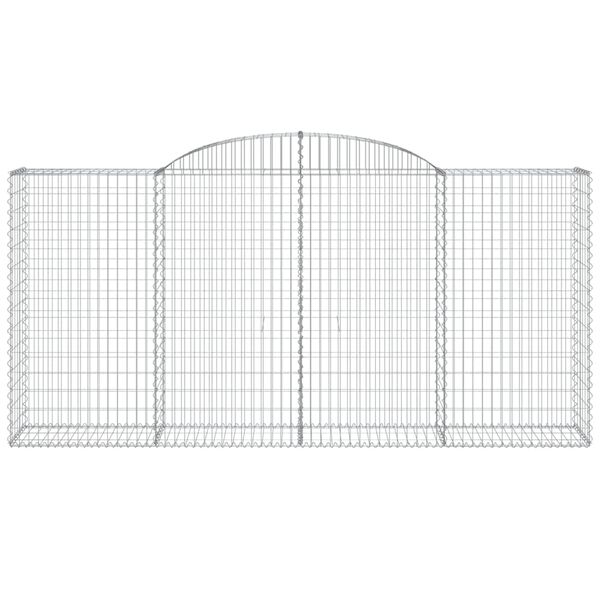 vidaXL Kosze gabionowe, 9 szt, 300x50x140/160 cm, galwanizowane żelazo