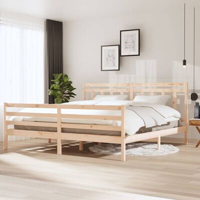 vidaXL Rama łóżka, lite drewno, 200x200 cm