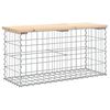 vidaXL Ławka ogrodowa z gabionem, 83x31,5x42 cm, lite drewno sosnowe