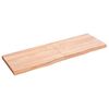 vidaXL Blat do stołu, jasnobrązowy, 120x40x(2-4)cm, lite drewno dębowe