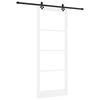 vidaXL Drzwi przesuwne ORKDAL Biały i czarny 93 x 232 cm