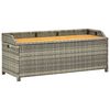 vidaXL Ławka ogrodowa ze schowkiem, 120 cm, polirattan, szara
