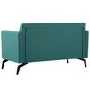 vidaXL 2-osobowa sofa tapicerowana tkaniną, 115x60x67 cm, zielona