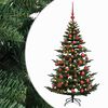 vidaXL Sztuczna choinka z bombką 120 cm 150 LED Ciepła biel PE i PVC