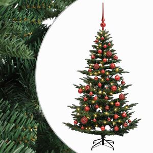 vidaXL Sztuczna choinka z bombką 120 cm 150 LED Ciepła biel PE i PVC
