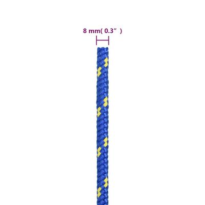vidaXL Linka żeglarska, niebieska, 8 mm, 50 m, polipropylen