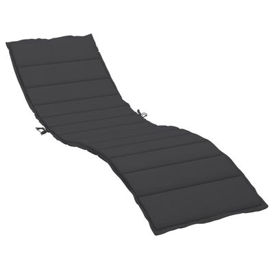 vidaXL Poduszka na leżak, czarna, 200x70x3 cm, tkanina Oxford