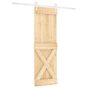 vidaXL Drzwi przesuwne 80 x 210 cm Lite drewno sosnowe