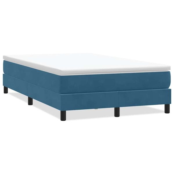 vidaXL Łóżko typu Box Spring bez materaca Ciemnoniebieskie 120x210 cm