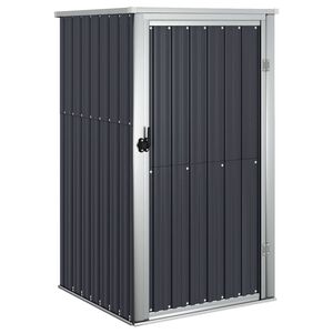 vidaXL Szopa ogrodowa, antracytowa, 88x89x161 cm, stal galwanizowana