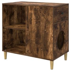 vidaXL Koty Dom Dąb wędzony 72 x 42.5 x 70 cm Materiał drewnopochodny