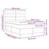 vidaXL Ł&oacute;żko sprężynowe z materacem z LED Czarny 160 x 200 cm tkanina