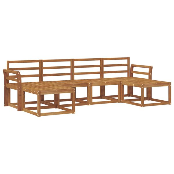 vidaXL Zestaw sof na zewnątrz 6 pcs Naturalny Materiał drewnopochodny