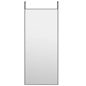 vidaXL Lustro na drzwi, czarne, 40x100 cm, szkło i aluminium