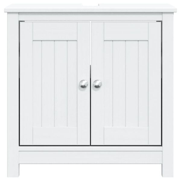vidaXL Szafka pod umywalkę BERG, biała, 60x34x59 cm, sosnowa