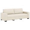 vidaXL | Sofa | z poduszką z poduszką Beżowy 221 x 77 x 82 cm Pł&oacute;tno