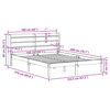 vidaXL Rama ł&oacute;żka bez materaca, 150x200 cm, lite drewno sosnowe