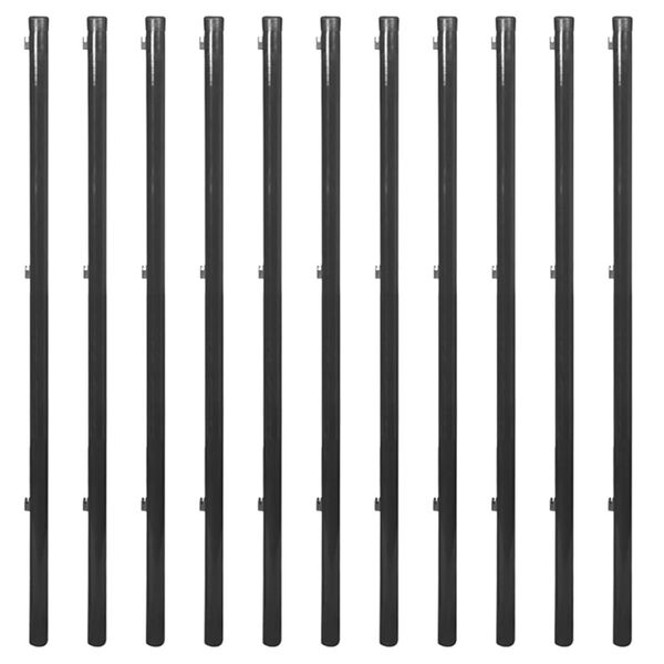 vidaXL Zestaw ogrodzeniowy z akcesoriami, 1 x 25 m, szary