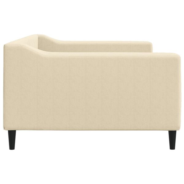 vidaXL Sofa z funkcją spania, kremowa, 100x200 cm, obita tkaniną