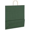 vidaXL Torby papierowe 250 szt. z uchwytami zielone 45x17x48 cm