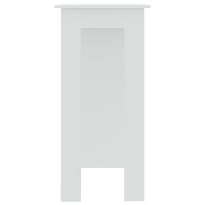 vidaXL Stolik barowy z półkami, biały, 102x50x103,5 cm, płyta wiórowa