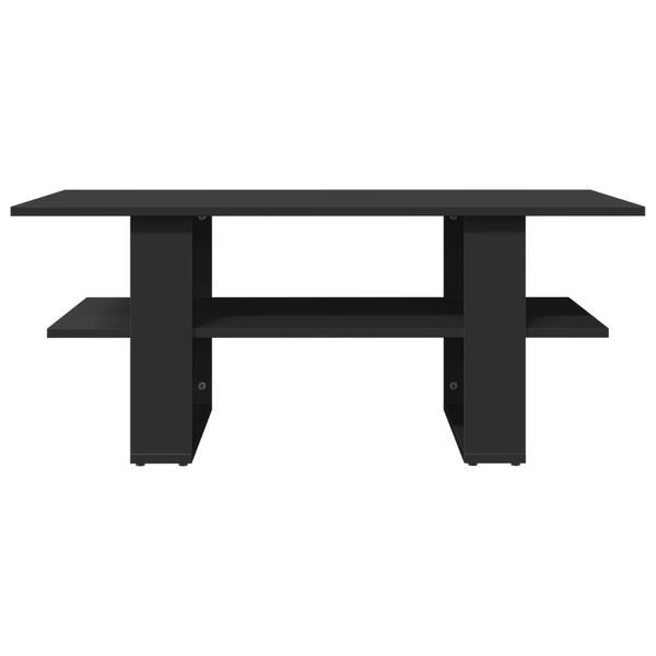 vidaXL Stolik kawowy, czarny, 102x55x42 cm, materiał drewnopochodny