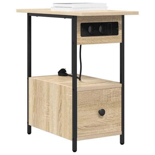 vidaXL Szafka Nocna Dąb Sonoma 60 x 30 x 61 cm Materiał drewnopochodny