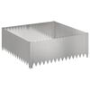 vidaXL Krawężnik do trawnika 100 x 100 x 35 cm Stal srebrny