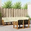 vidaXL Zestaw sof na zewnątrz z poduszką 8 pcs Naturalny i Kremowy