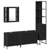 vidaXL Zestaw mebli łazienkowych 4 pcs Czarny Materiał drewnopochodny