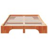 vidaXL Ramka ł&oacute;żka Woskowy Brąz 135 x 190 cm Lite drewno sosnowe