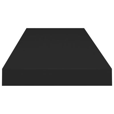 vidaXL Półki ścienne, 2 szt., czarne, 80 x 23,5 x 3,8 cm, MDF