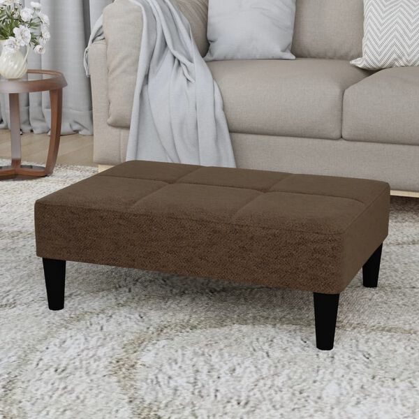 vidaXL Podn&oacute;żek, brązowy, tapicerowany mikrofibrą